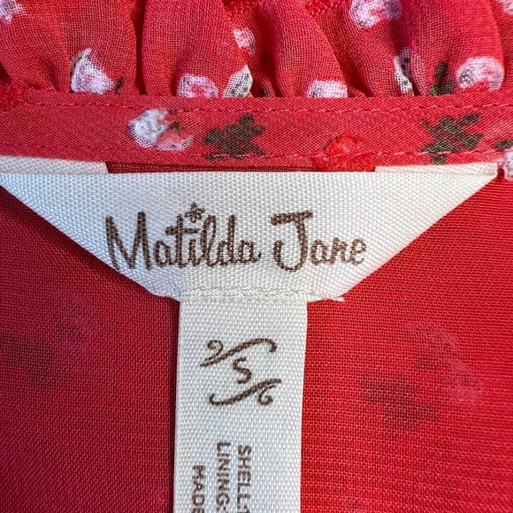 Matilda Jane Top Must Be Love Ruffle- V-Neckline Blouse Style 29612T Size Small - Picture 3 of 11